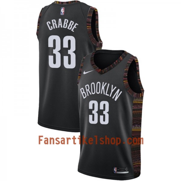 Brooklyn Nets Trikot Allen Crabbe 33 2018-19 Nike City Edition Schwarz Swingman - Herren Brooklyn Nets Trikot Allen Crabbe 33 2018-19 Nike City Edition Schwarz Swingman - Herren